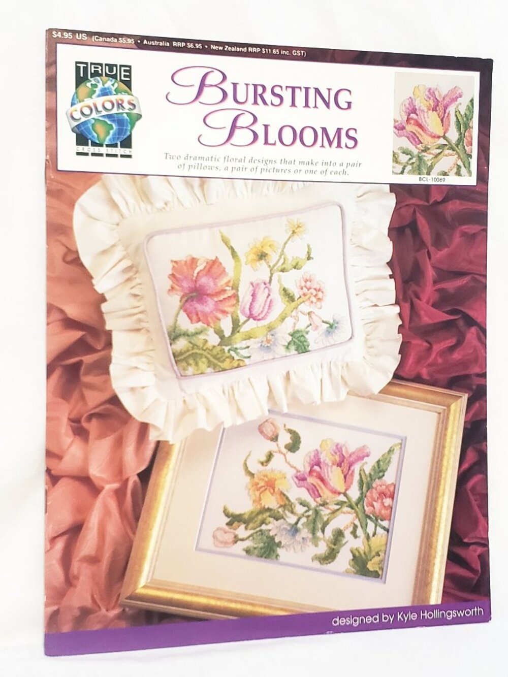 Bursting Blooms Tulip Flower Cross Stitch Pattern Leaflet 1992 True Colors